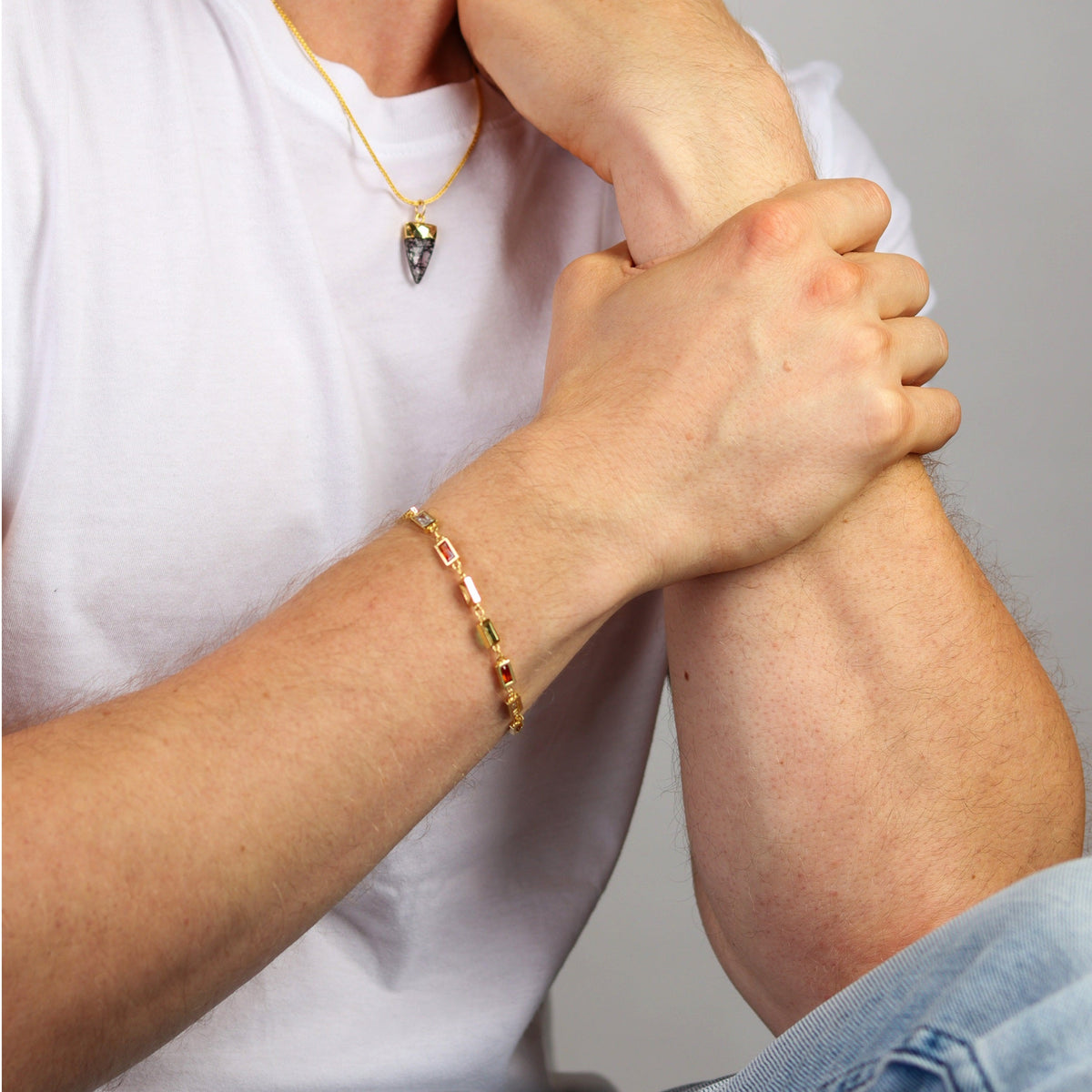 Multicolor Cubic Tennis Bracelet