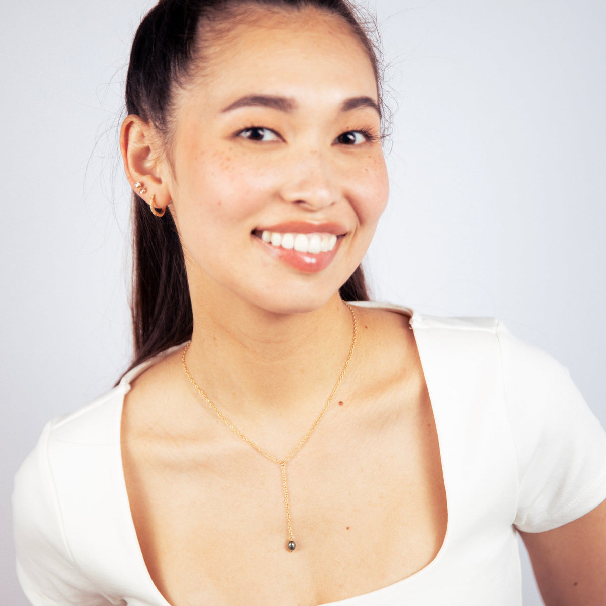 Tahitian Pearl Lariat Necklace
