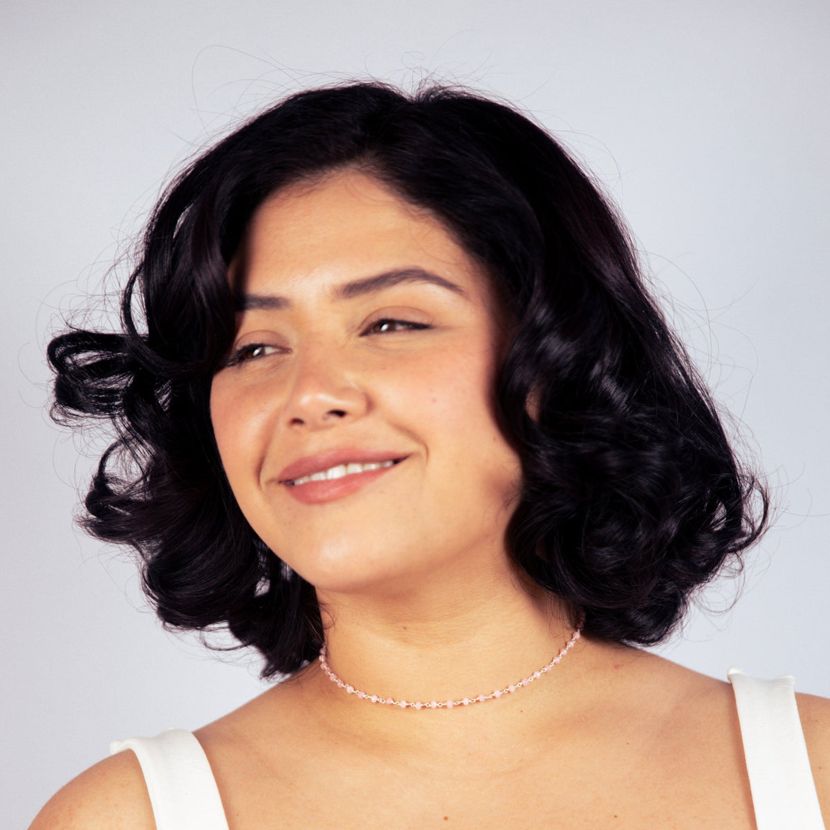 Rose Chalcedony Silver Choker