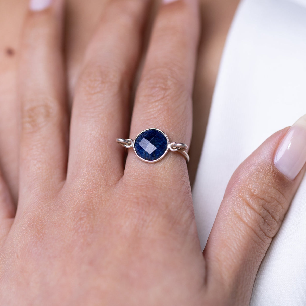 Sapphire Silver Ring