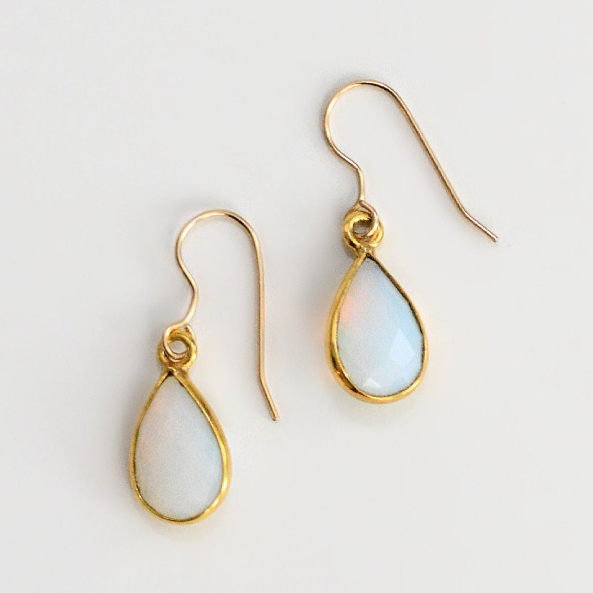Opalite Teardrop Gold Earring