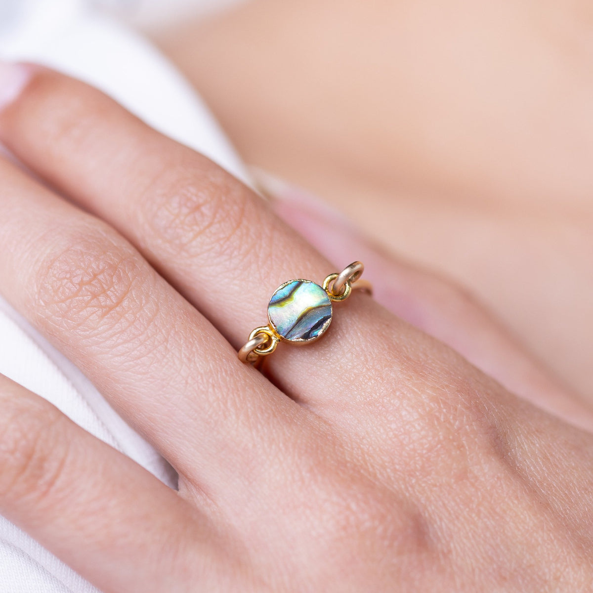 Abalone Gold Ring