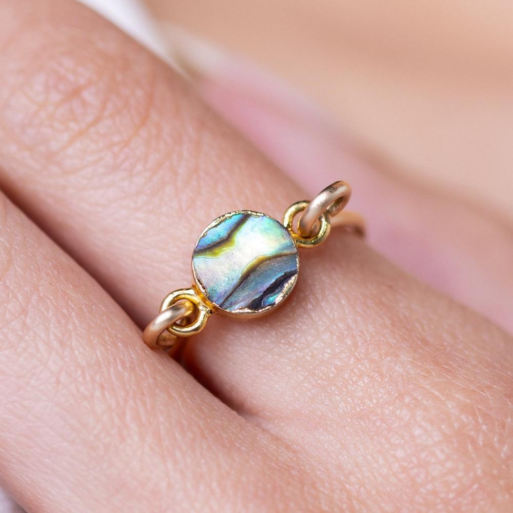 Abalone Gold Ring