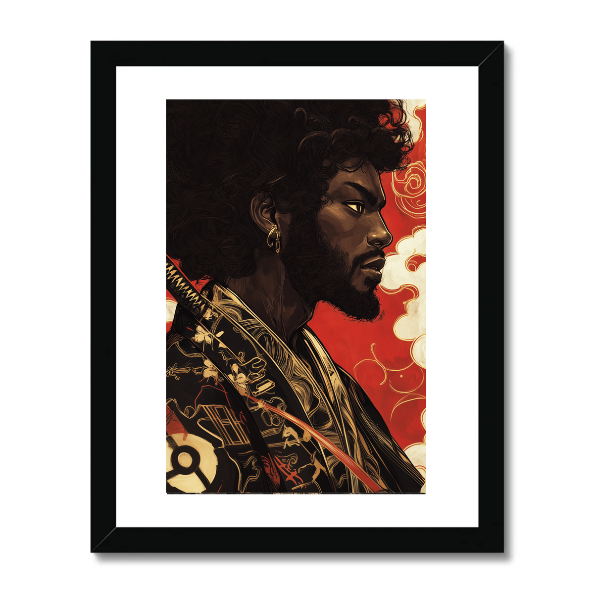 Afro Samuria Version 3 Art Print