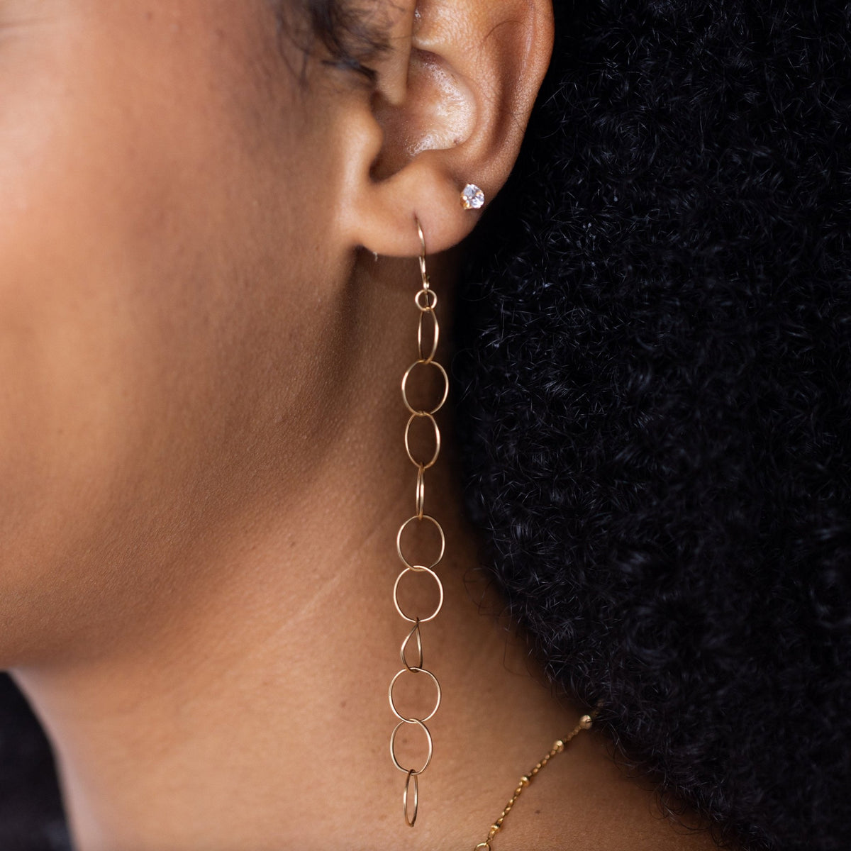 Circle Chain Dangle Earring