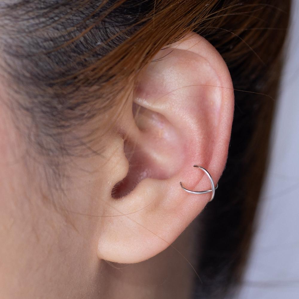 Criss Cross Silver Cuff