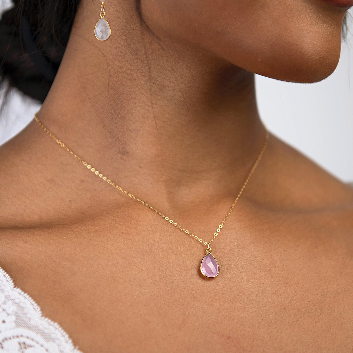 Rose Chalcedony Necklace