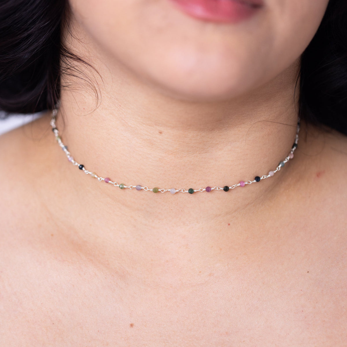 Tourmaline Silver Choker