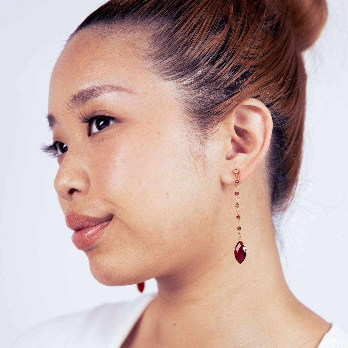Garnet Marquise Dangle Earring