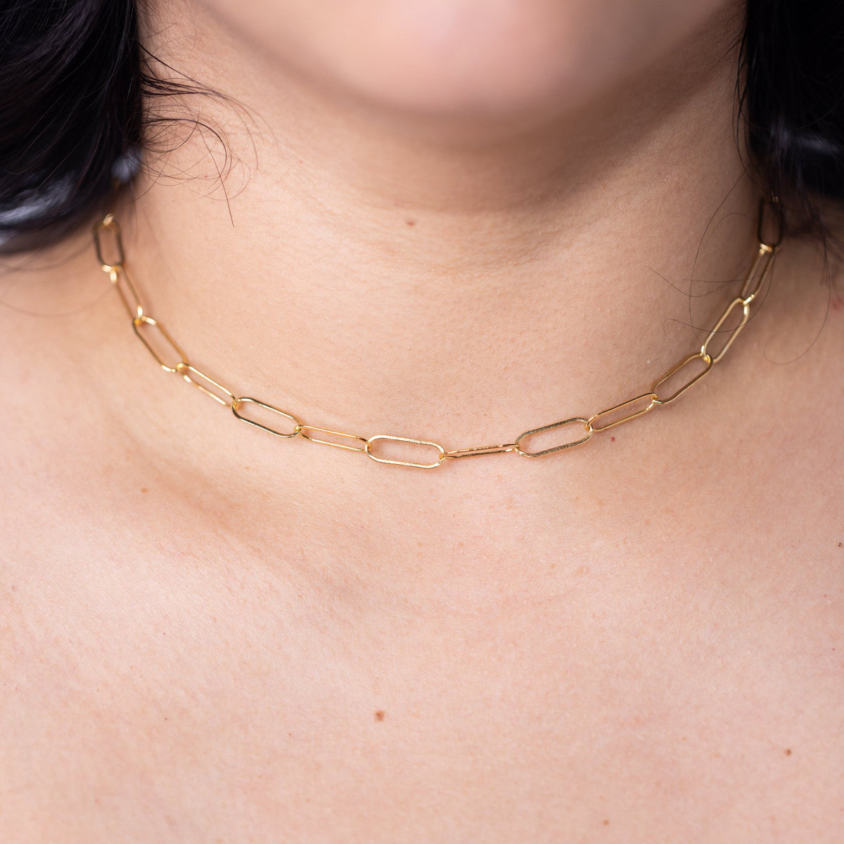 Large Oval Chain Necklace