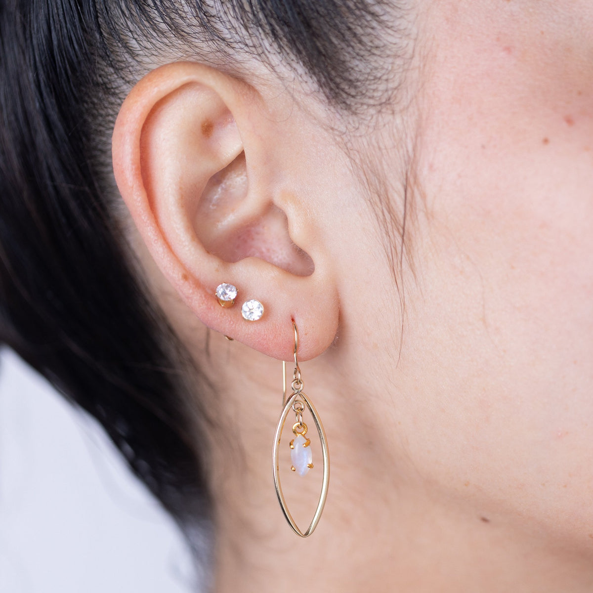 Marquise Moonstone Earring