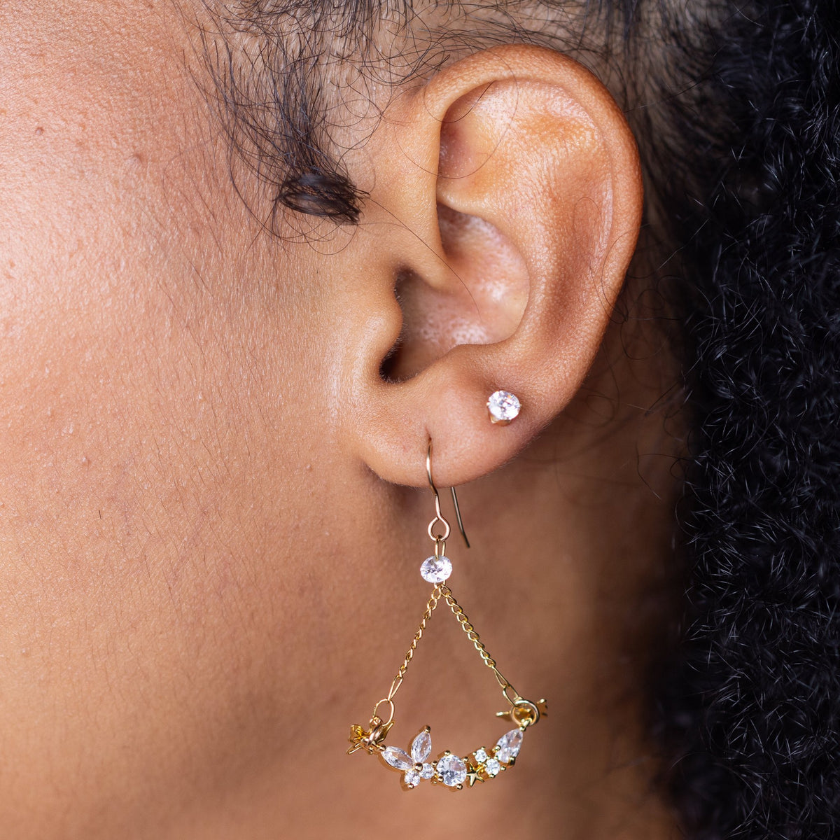 Garden Butterfly Dangle Earring