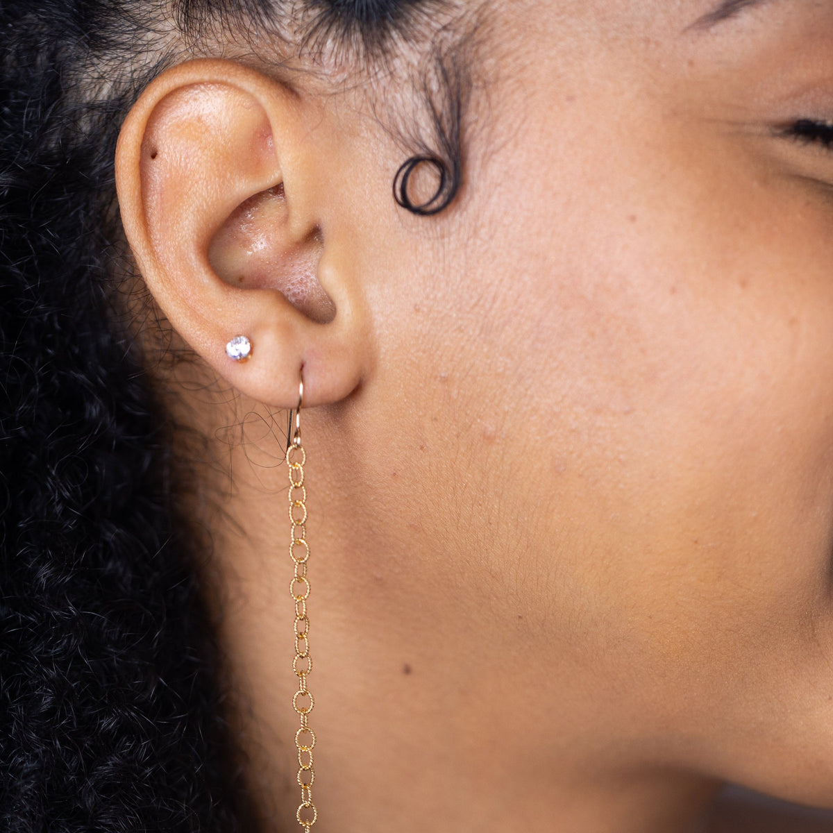 Solitaire Cubic Stud Earring