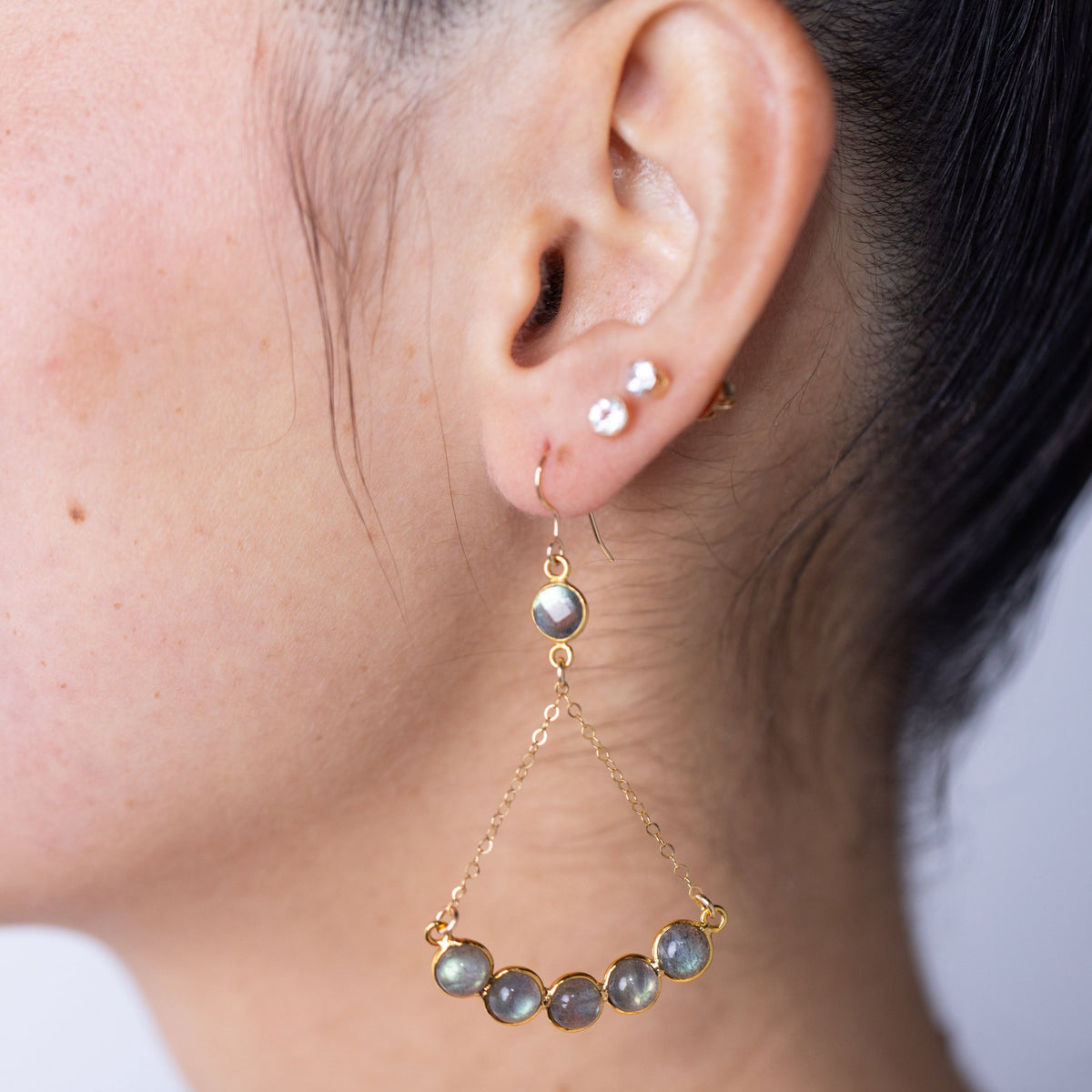 Labradorite Quintet Dangle Earring