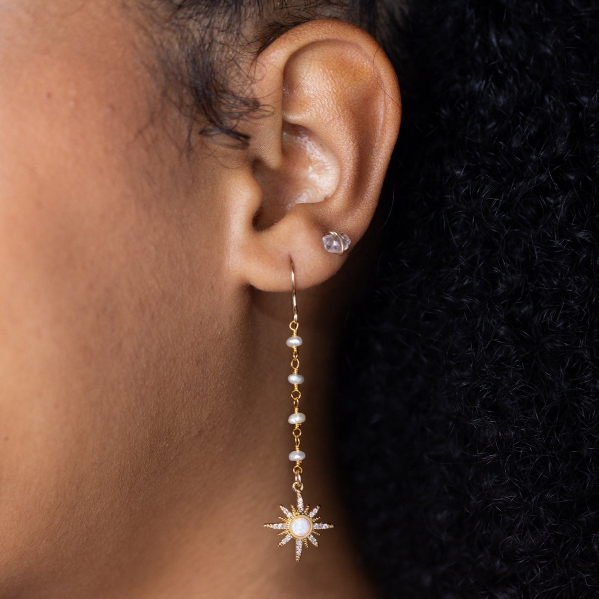 Opal Sunshine Dangle Earring