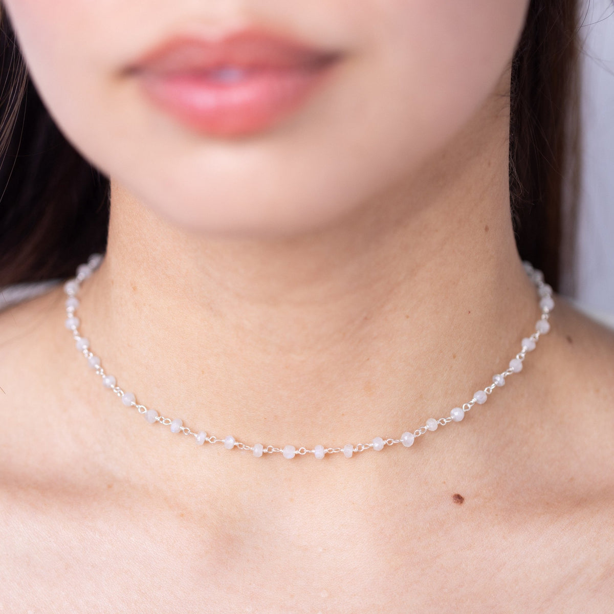 Moonstone Silver Choker