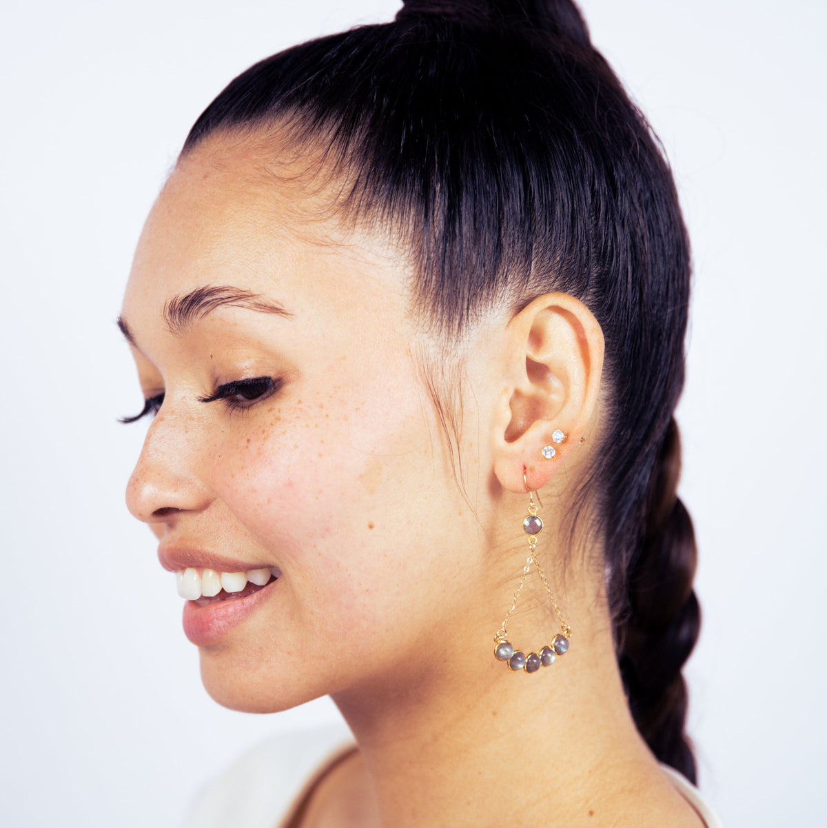 Labradorite Quintet Dangle Earring