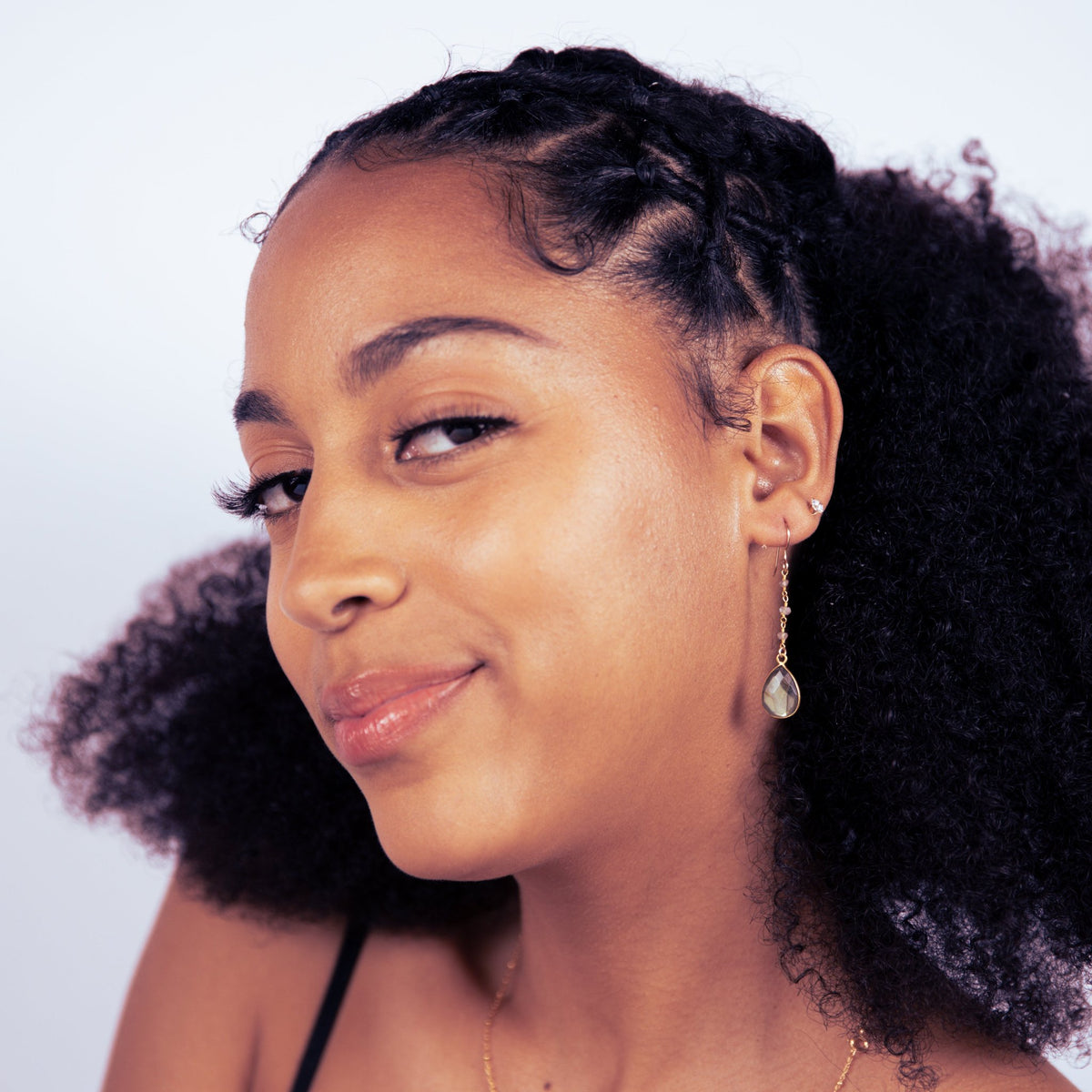 Labradorite Teardrop Dangle Earring