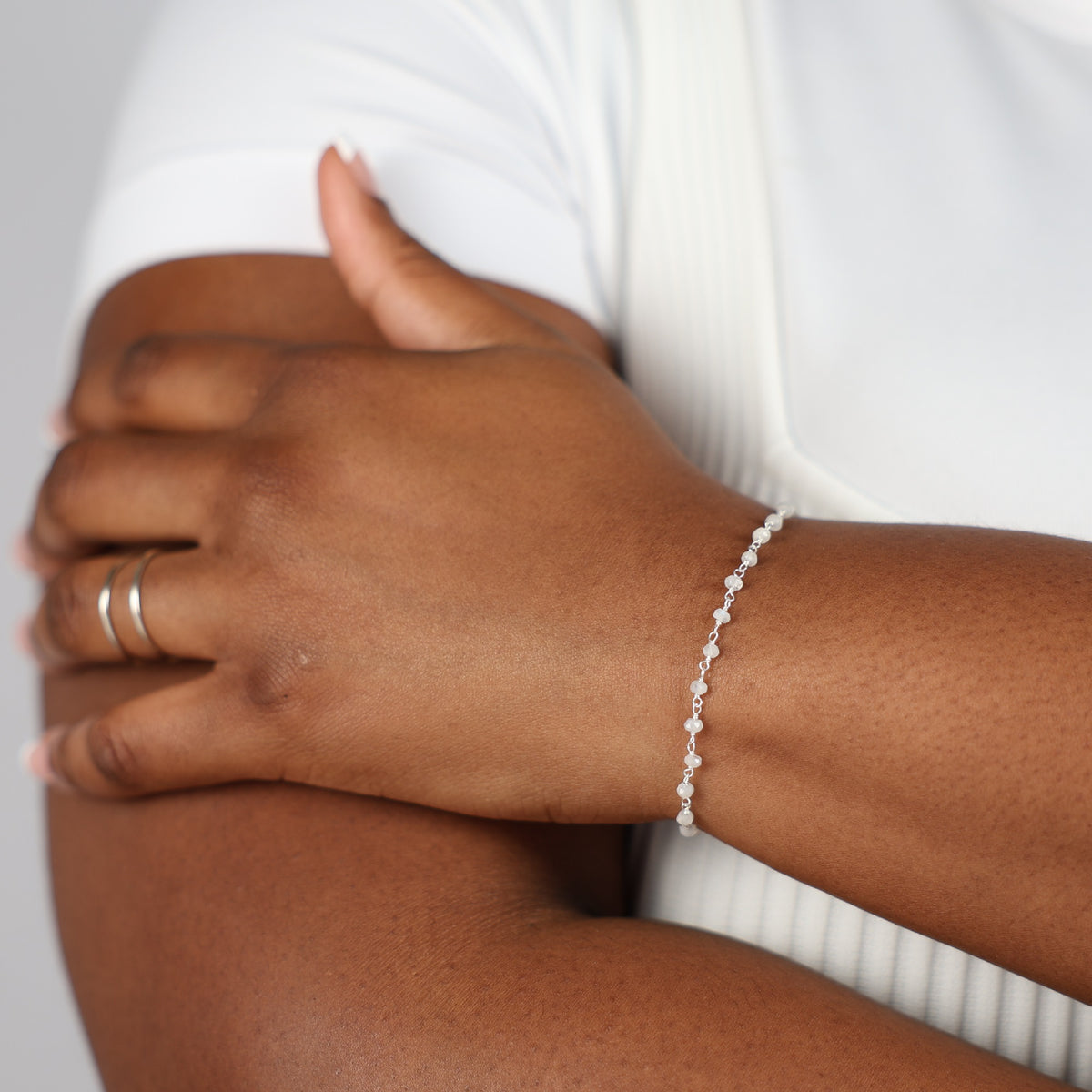 Moonstone Silver Bracelet