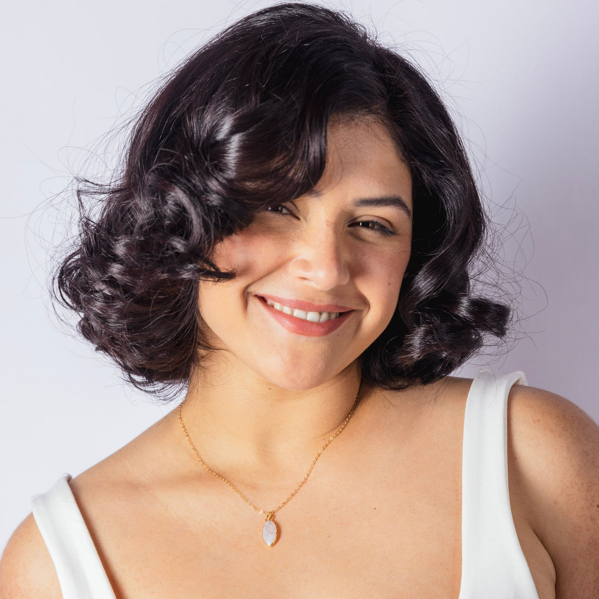 Moonstone Marquise Gem Necklace