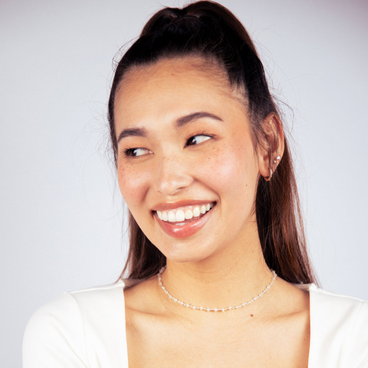 Moonstone Silver Choker