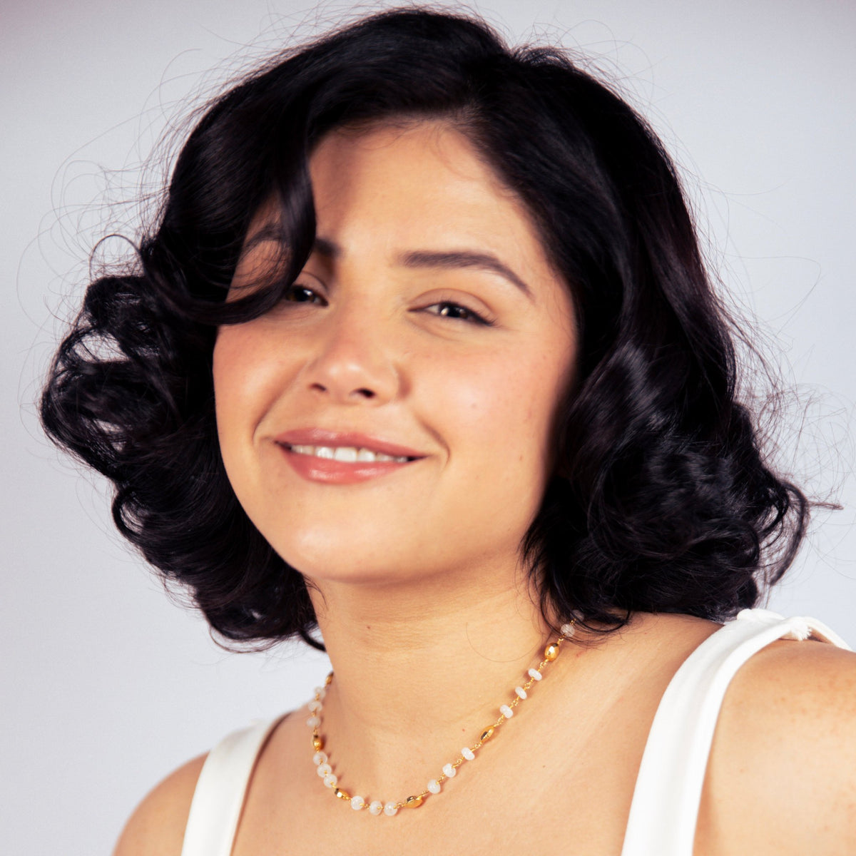 Moonstone and Gold Nugget Statement Choker