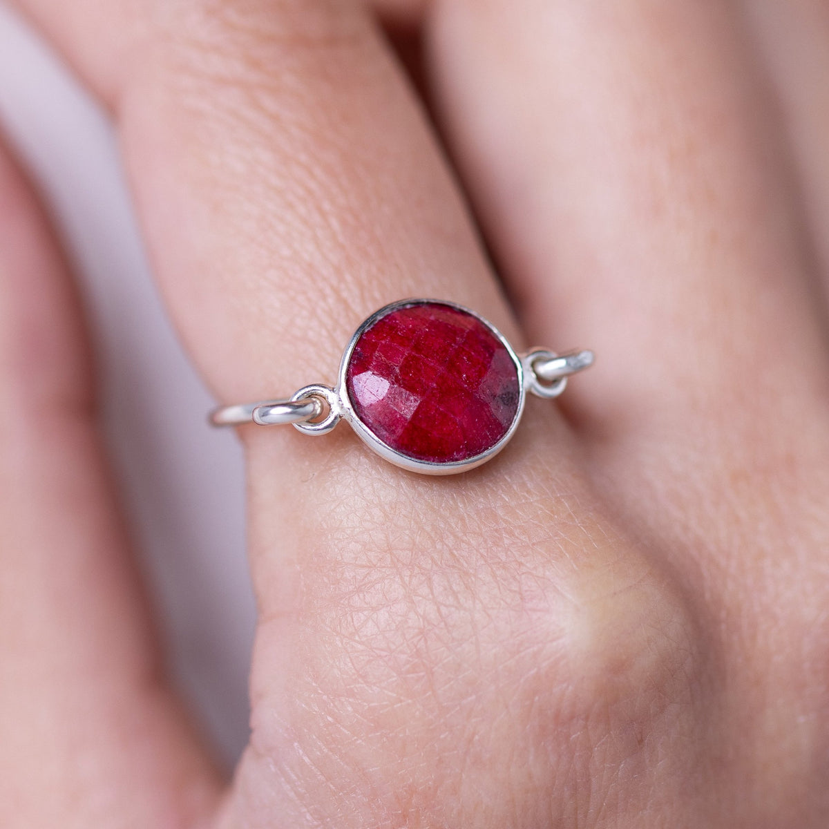 Ruby Silver Ring