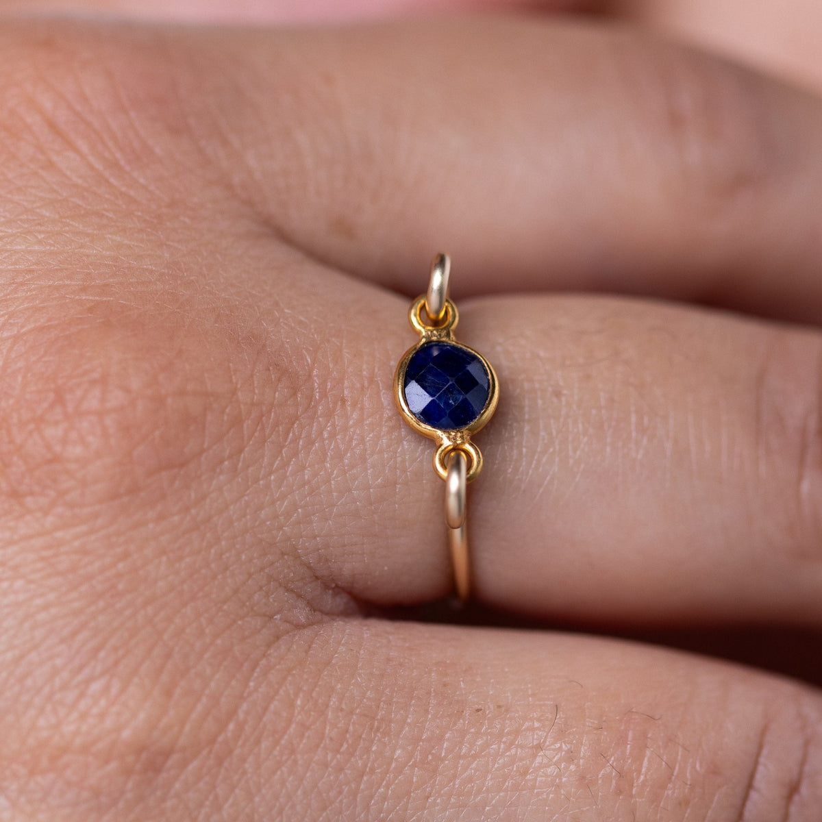 Dainty Sapphire Gold Ring