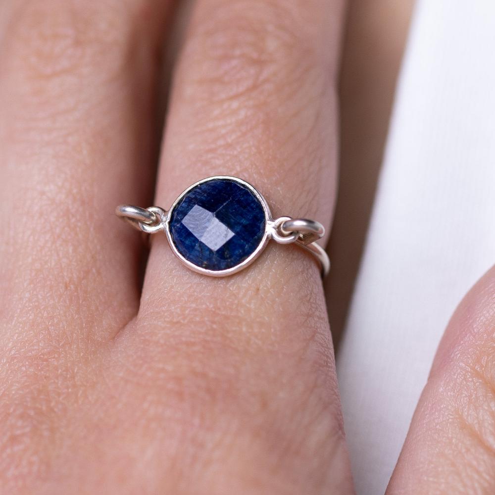 Sapphire Silver Ring