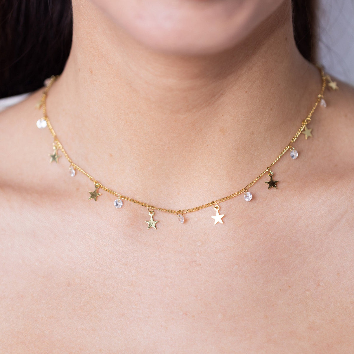 Stargaze Jewelry Chokers STARS CHOKER NECKLACE Gold