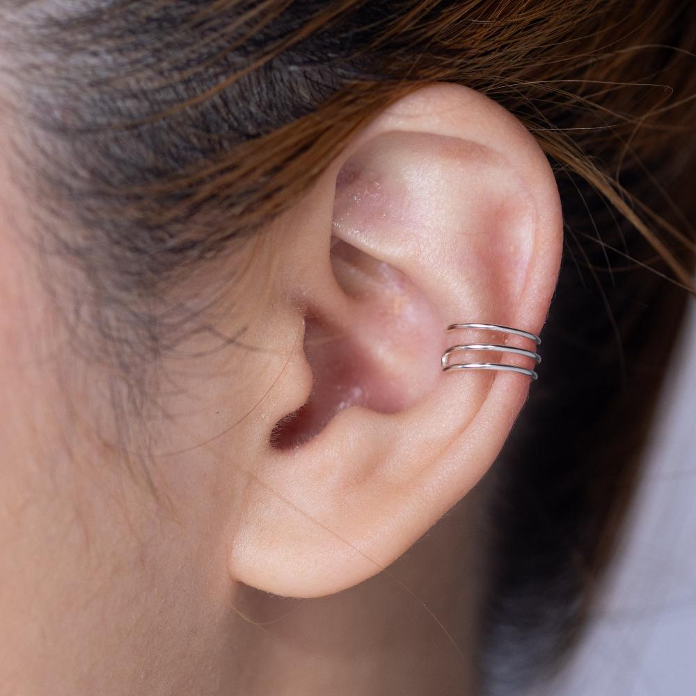 Triple Band Silver Cuff