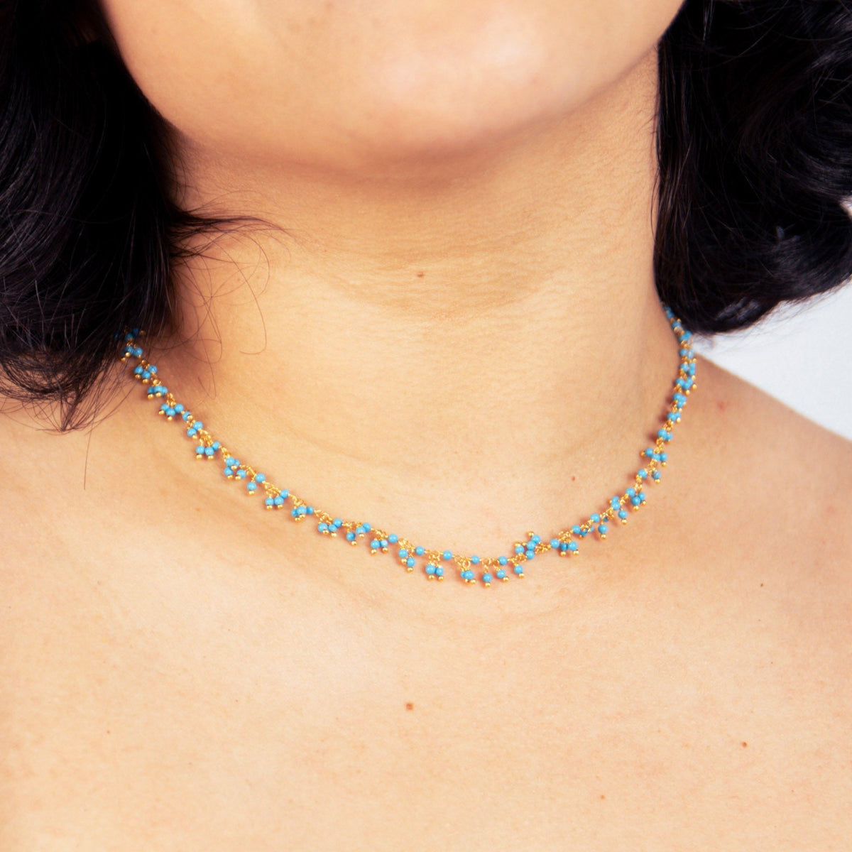 Turqouise Blossom Choker