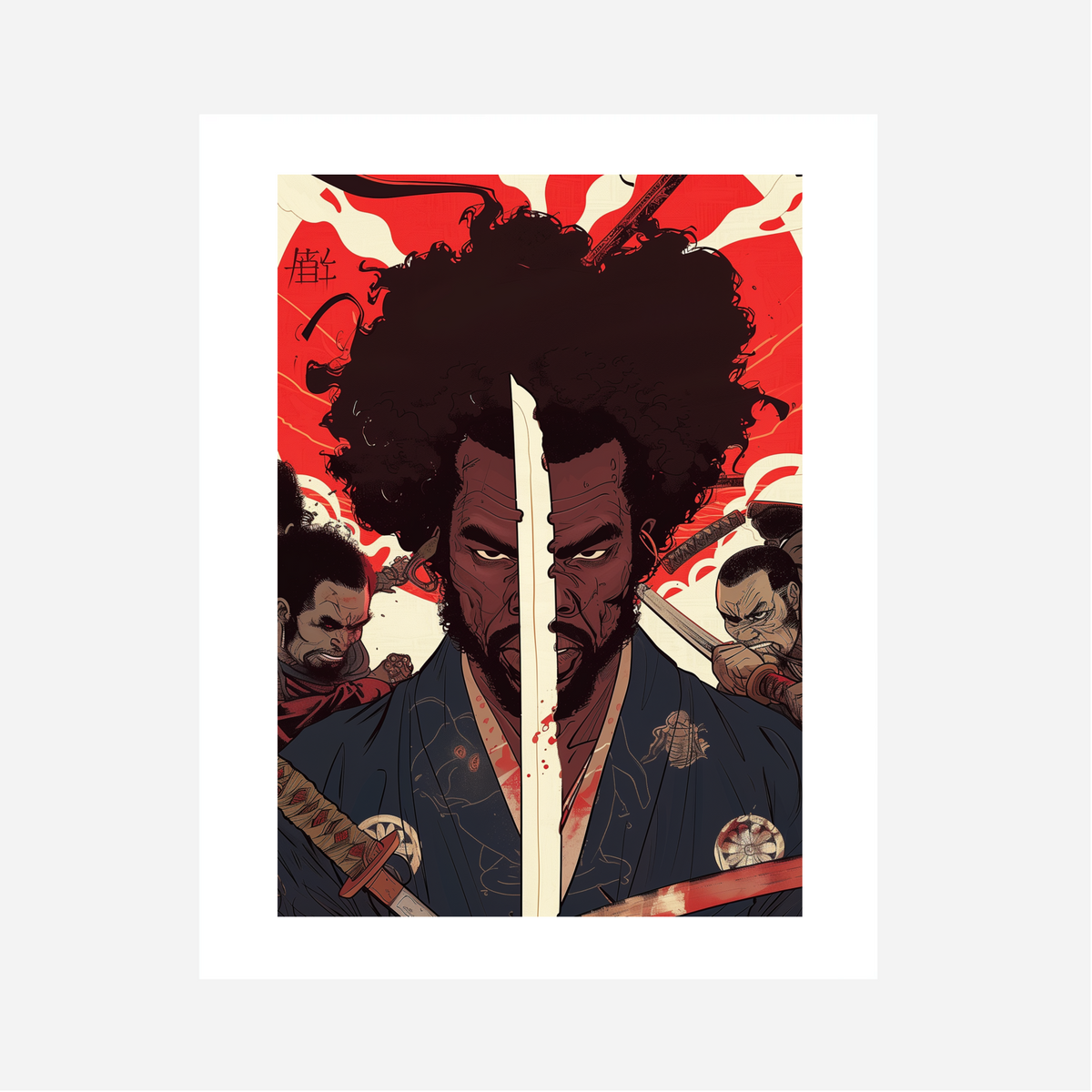 Afro Samuria Version 1 Art Print