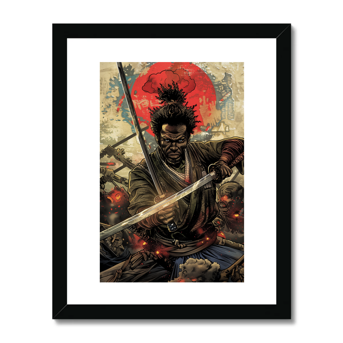 Afro Samuria Version 2 Art Print