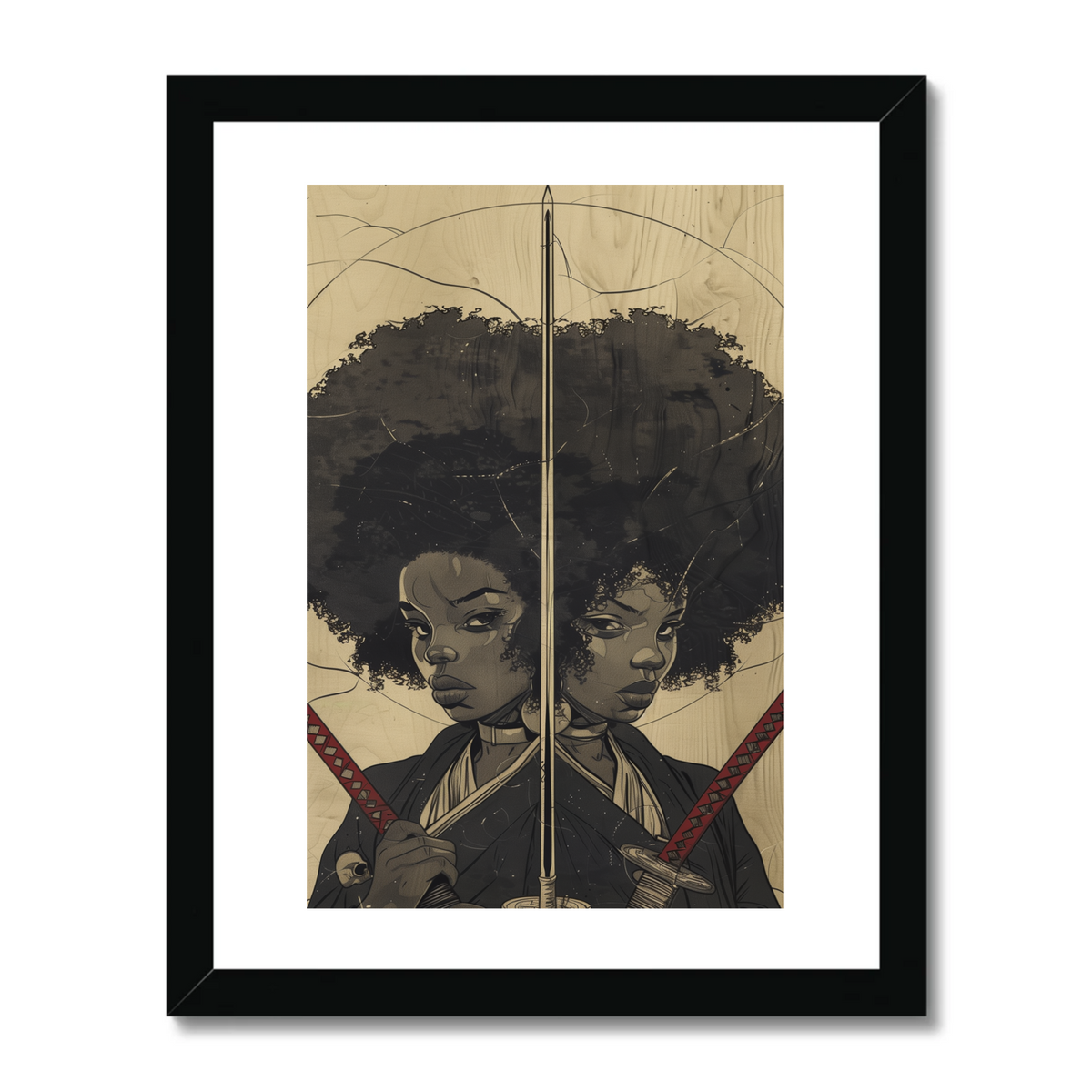 Afro-Queens Sistas Art Print