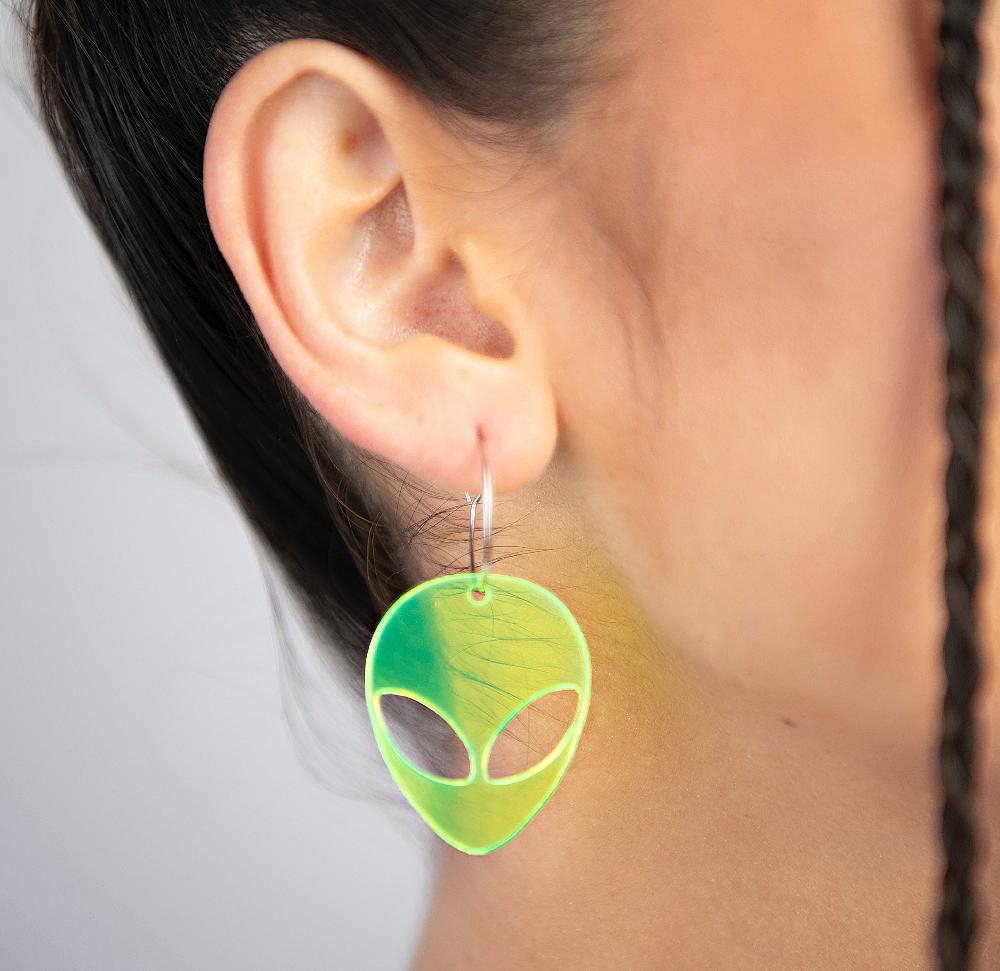 Neon Green Alien Hoop